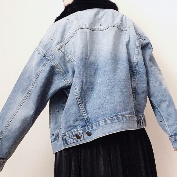 SmilingBear Jackets & Coats Nwt Mustard Seeds Light Denim Jacket With Studs Poshmark